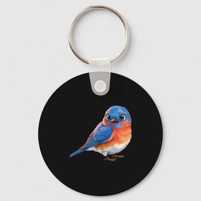 Cute For Eastern Bluebird Bird Lovers Key Ring (Front)