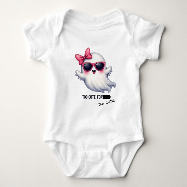 Cute For the Baby Ghost Baby Bodysuit (Front)