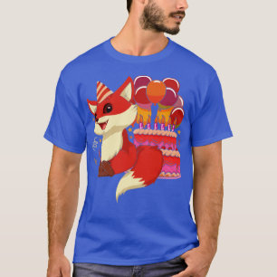 Cute Forest Animal Fox Lover Birthday Party Cute F T-Shirt