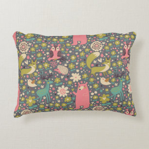 Cute Forest Animals Pattern Decorative Cushion