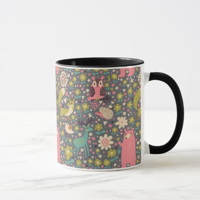 Cute Forest Animals Pattern Mug (Right)