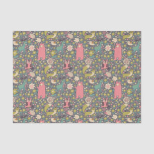 Cute Forest Animals Pattern Tissue Paper