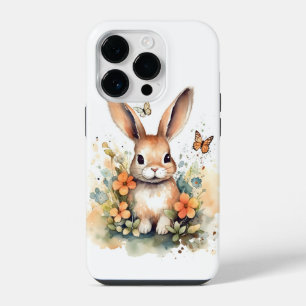 Cute Forest baby bunny Pints Nursery Art iPhone 14 Pro Case