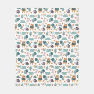 Cute Forest Critters Fleece Blanket