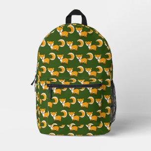 cute forest fox printed backpack