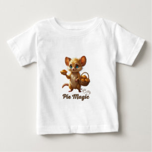 Cute Forest Mouse with Pies Baby T-Shirt