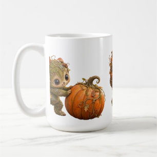 Cute Forest Sprite Pumpkin Mug