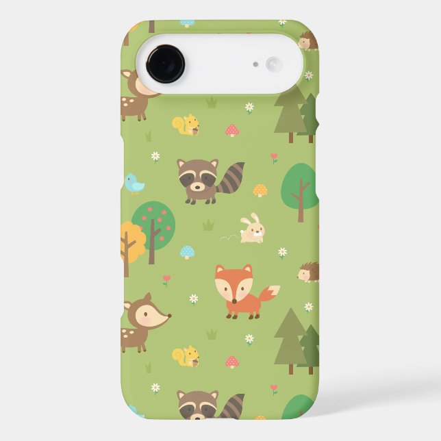 Cute Forest Woodland Animal Pattern Case-Mate iPhone Case (Back)