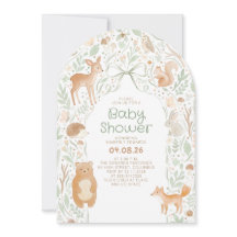 Cute Forest Woodland Animals Baby Shower Arch