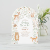 Cute Forest Woodland Animals Baby Shower Arch