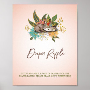 Cute Forest Woodland Oh Baby Deer Animals Games Poster