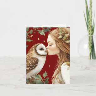 Cute Forestcore Holiday Fairy Card