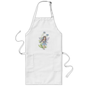 Cute Forget Me Not Flower Fairy Apron