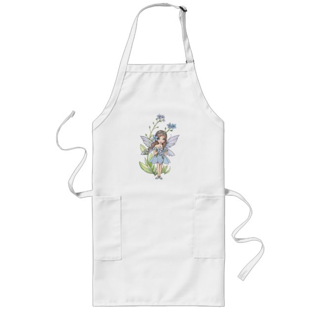 Cute Forget Me Not Flower Fairy Apron (Front)