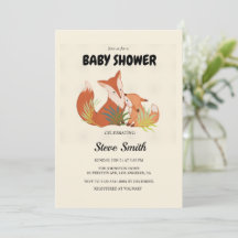 Cute Fox Baby Shower Invitation – Woodland Theme