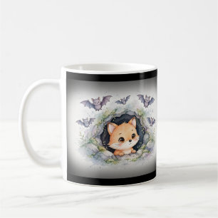 Cute Fox Bat Cave Friends Coffee Mug
