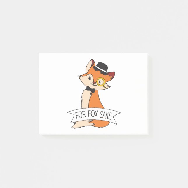 Cute Fox Clipart Oh For Fox Sake Epic Sarcastic Post-it Notes (Front)