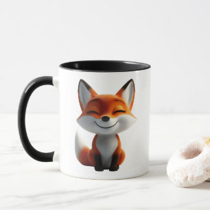 Cute Fox Coffee Mug Kawaii Fox Mug Design