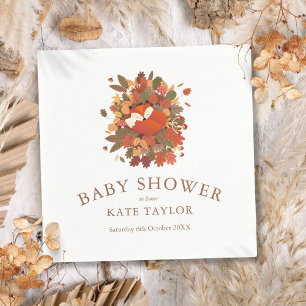 Cute Fox Cub Woodland Baby Shower Napkin