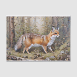 Cute Fox Decoupage Tissue Paper