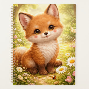 Cute Fox Design – Adorable Woodland Fox  Planner