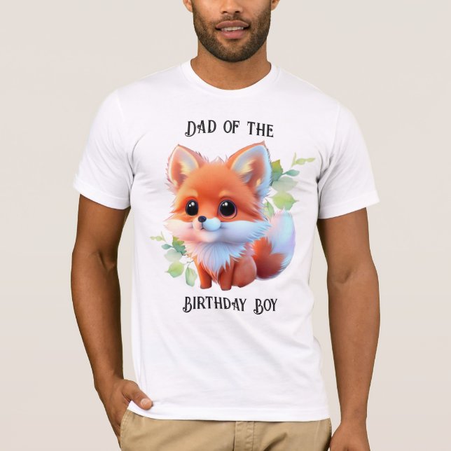 Cute fox drawing woodland animals forest friends  T-Shirt (Front)