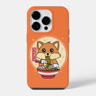 Cute Fox Eating Ramen Kawaii Japanese Food Gift iPhone 14 Pro Case