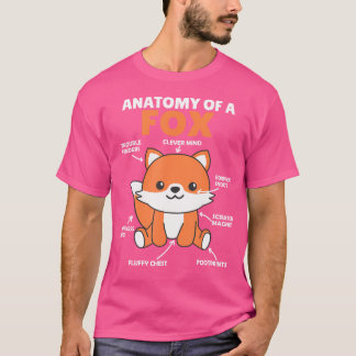 Cute Fox Explanation Anatomy Of A Fox T-Shirt