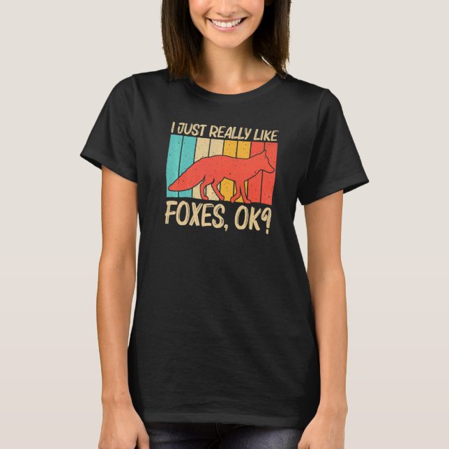 Cute Fox For Men Women Vulpine Fox Wild Animal   1 T-Shirt (Front)