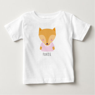 Cute Fox Illustration - Customisable Baby T-Shirt