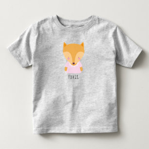 Cute Fox Illustration - Customisable Toddler T-Shirt