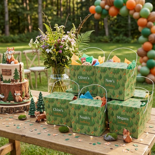 Cute Fox Personalised Name  Favour Box (Creator Uploaded)