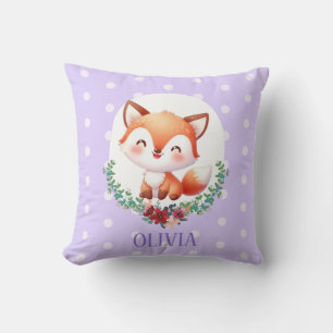 Cute Fox Polka Dot Elegant Cushion