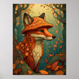 Cute fox  poster