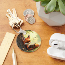 Cute fox reading a book, custom
