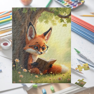 Cute fox reading a book,  kids   jigsaw puzzle