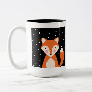 Cute Fox Two-Tone Coffee Mug