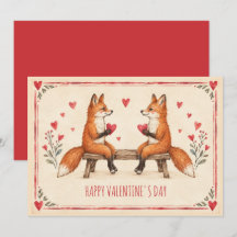 Cute Fox Valentine’s Day Card