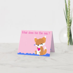 Cute Fox Valentines Card