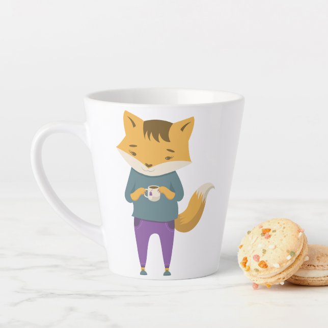 Cute fox with cup of tea (In Situ)