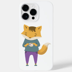 Cute fox with cup of tea Case-Mate iPhone 14 pro max case