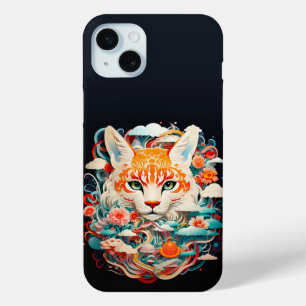 Cute Fox with flowers Paper Cutout iPhone 15 Mini Case