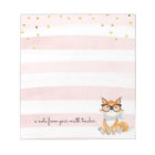 Cute Fox with Glasses Math Teacher Notepad