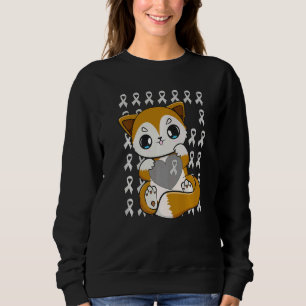 Cute Fox With Ribbon For Dyslexia Awareness   Sweatshirt