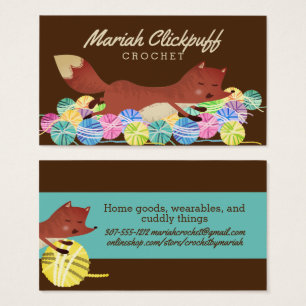 Cute fox yarn knitting crochet homespun