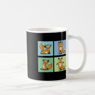 Cute Fox Yoga Animal Meditation Zen Stretch Pose Coffee Mug