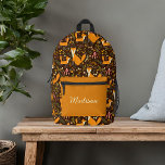 Cute Foxes Custom Name Printed Backpack<br><div class="desc">This cute backpack can be customised in any way you like!</div>