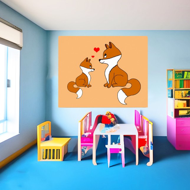 Cute foxes  poster (Creator Uploaded)