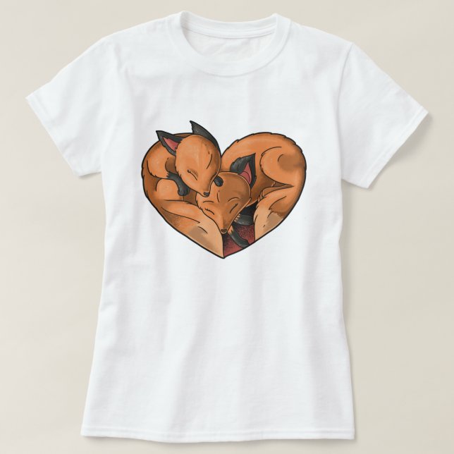 Cute Foxes T-Shirt (Design Front)