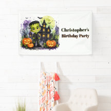 Cute Frankenstein Boy Halloween Birthday Party